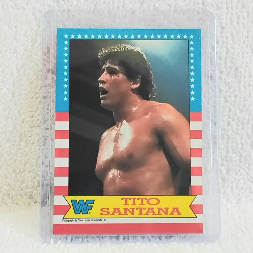 3/$25 Mint 1987 Topps Tito Santana Wrestling Stars WWF Card 6!!